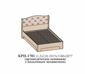 Кровать ЭЙМИ с подъемным механизмом КРП-1701 Рэд фокс (1200х2000) в Лесном - lesnoj.germes-mebel.ru | фото